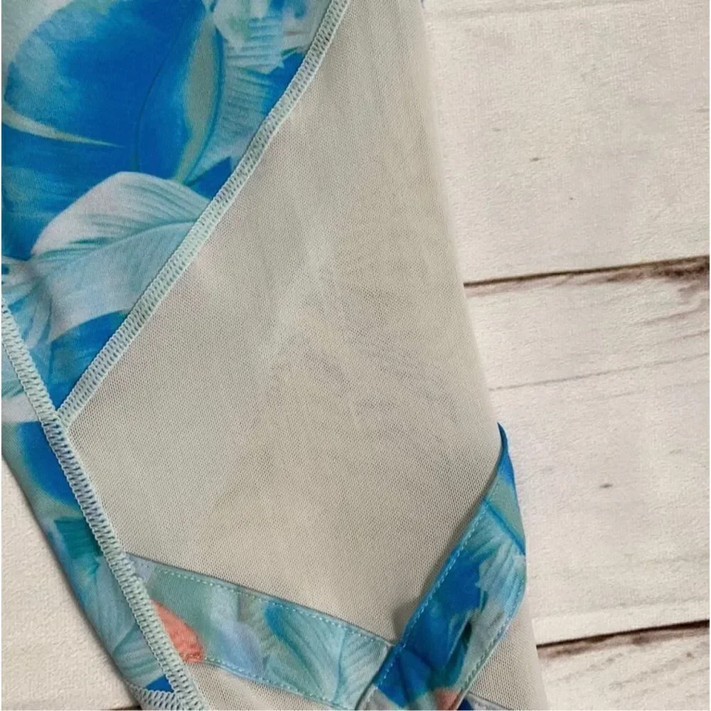Zella Girls Print Crossover Crop Leggings Size 10/12